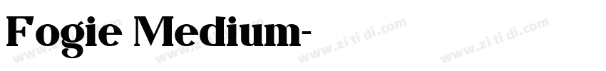 Fogie Medium字体转换